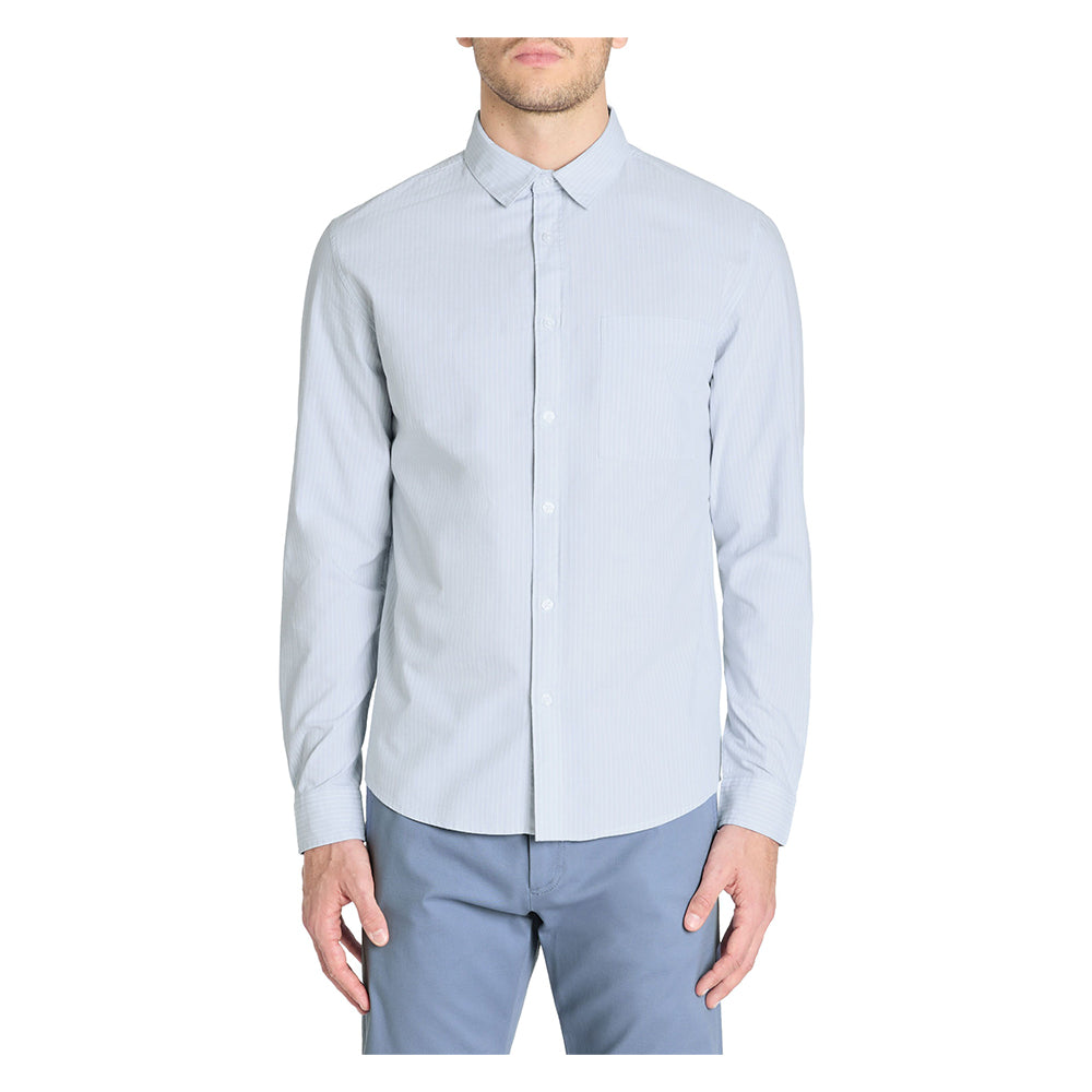 Regular Striped Shirt 100% Cotton - Blue