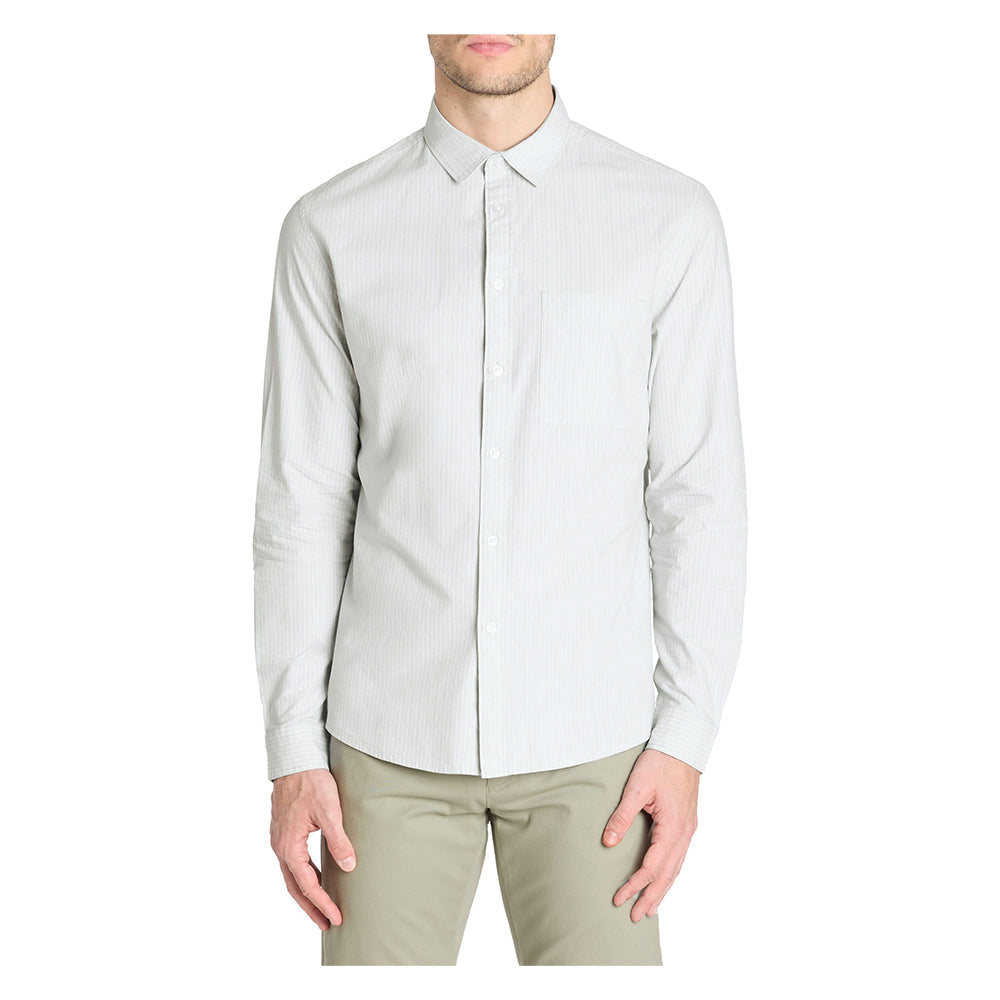 Regular Striped Shirt 100% Cotton - Green