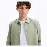 Regular-Fit Viscose Cotton Shirt - Khaki