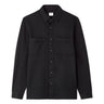 Textured 2-Pocket Overshirt - Black