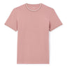 Stretch Cotton Striped Straight-Neck T-Shirt - Purple