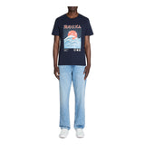 Straight Round Neck T-Shirt 100% Cotton - Navy
