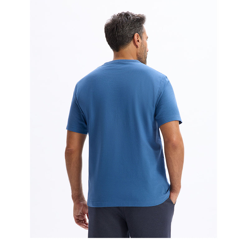 100% Cotton Boxy Crew Neck T-Shirt - Navy