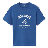 100% Cotton Boxy Crew Neck T-Shirt - Navy