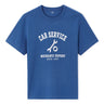 100% Cotton Boxy Crew Neck T-Shirt - Navy