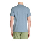 Straight Tunisian Collar T-Shirt - Blue