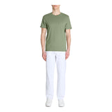Straight Round Neck T-Shirt 100% Cotton - Light Khaki