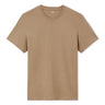 100% Cotton Crew Neck Straight T-Shirt - Taupe