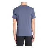 Slim Round-Neck T-Shirt In Stretch Cotton - Gray Blue