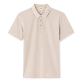 Regular Cotton Blend Polo Shirt - Beige