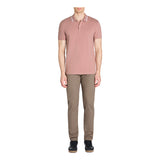 Slim Stretch Cotton Polo Shirt - Pink