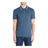 Slim Stretch Cotton Polo Shirt - Dark Blue