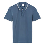 Slim Stretch Cotton Polo Shirt - Dark Blue