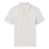 100% Cotton Straight Pique Polo Shirt - Light Grey