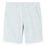 Stretch Cotton Chino Bermuda Shorts - Light Blue