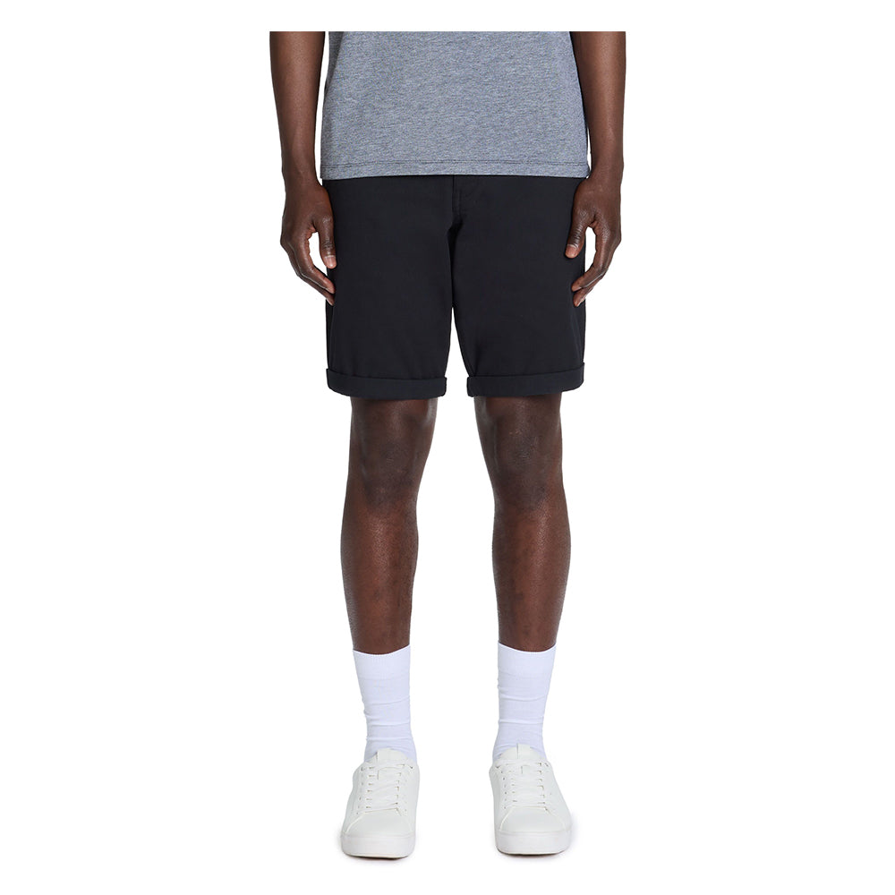 Stretch Cotton Chino Bermuda Shorts - Black