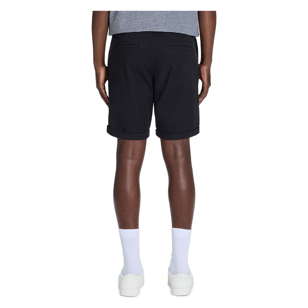 Stretch Cotton Chino Bermuda Shorts - Black