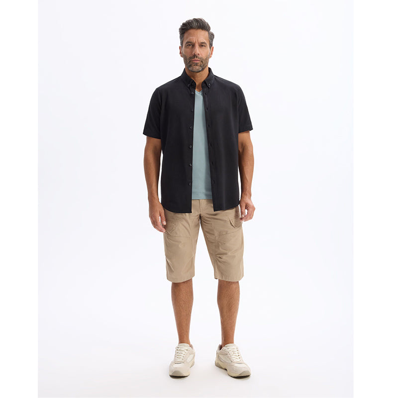 100% Cotton Bermuda Shorts - Beige