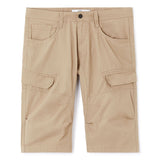 100% Cotton Bermuda Shorts - Beige