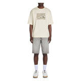 Bermuda Shorts In Stretch Cotton Denim - Gray