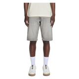 Bermuda Shorts In Stretch Cotton Denim - Gray