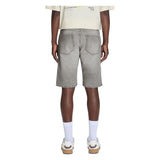 Bermuda Shorts In Stretch Cotton Denim - Gray