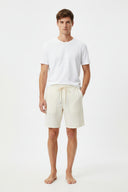 100% Cotton Bermuda Shorts - Beige