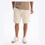 100% Cotton Bermuda Shorts - Beige