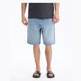 Long Baggy Denim Bermuda Shorts - Light Blue