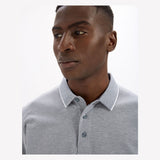 Regular Cotton Blend Polo Shirt - Blue