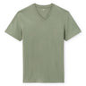 Straight V-Neck T-Shirt 100% Cotton - Green