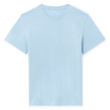 Straight Round Neck T-Shirt 100% Cotton - Light Blue