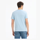 Straight Round Neck T-Shirt 100% Cotton - Light Blue