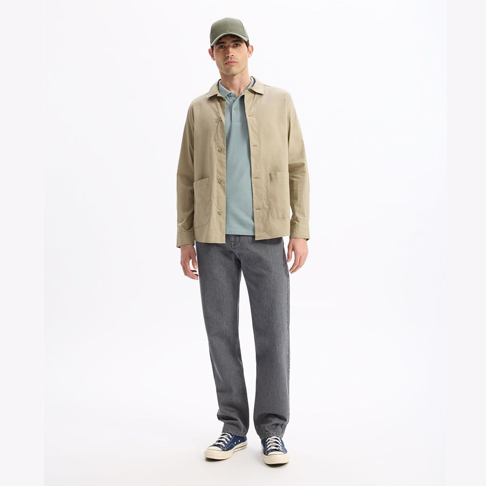 Straight Pique Polo Shirt 100% Cotton - Verdigris