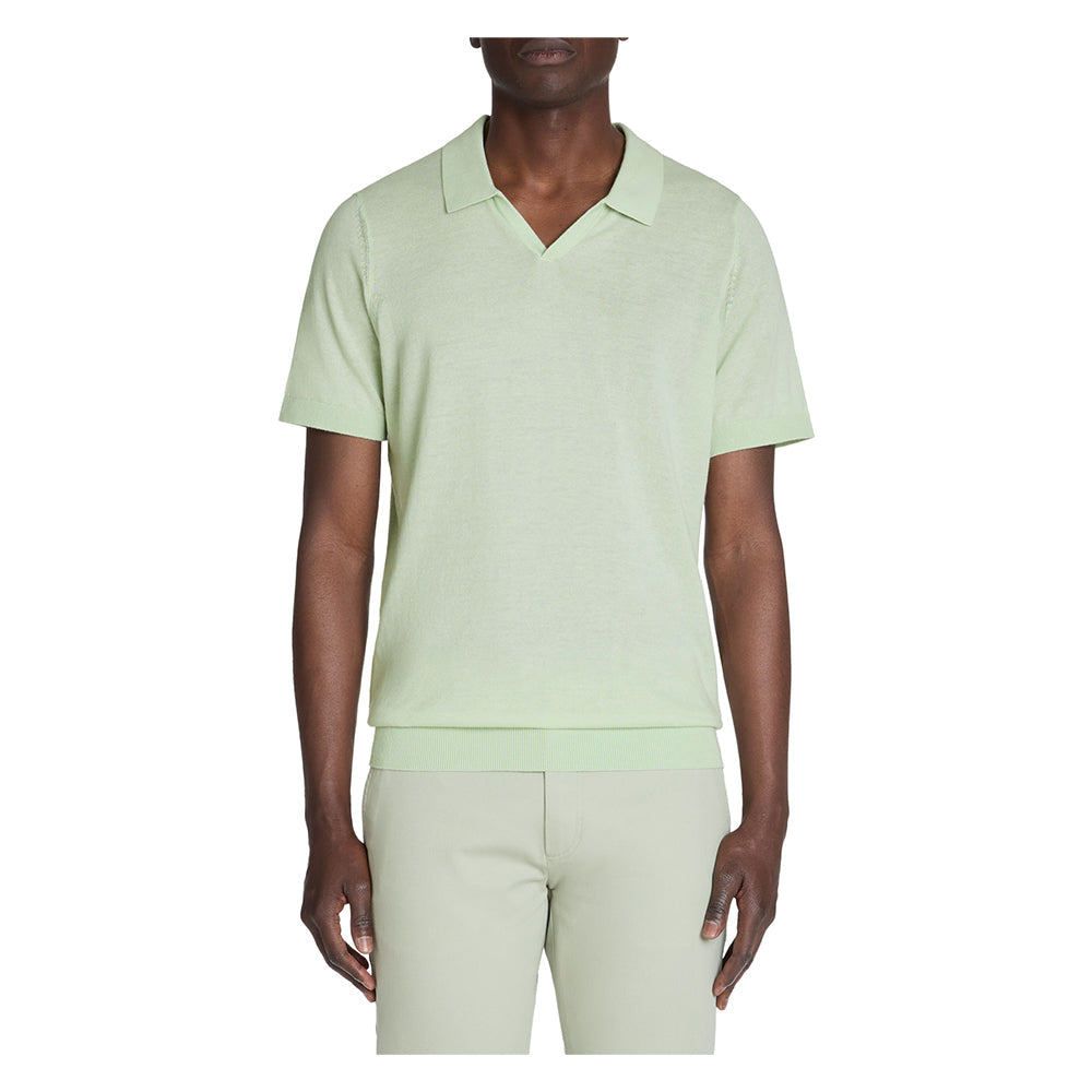 100% Cotton Slim Knit Polo Shirt - Green