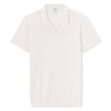 Slim-Fit 100% Cotton Knit Polo Shirt - Beige