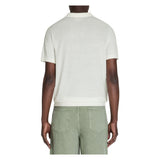 Slim-Fit 100% Cotton Knit Polo Shirt - Beige