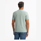 T-Shirt Straight Col V 100% Coton - Light Green