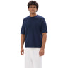 Boxy Crew Neck Openwork Knit T-Shirt