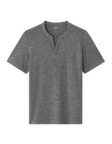 Regular Tunisian-Collar Blended T-Shirt