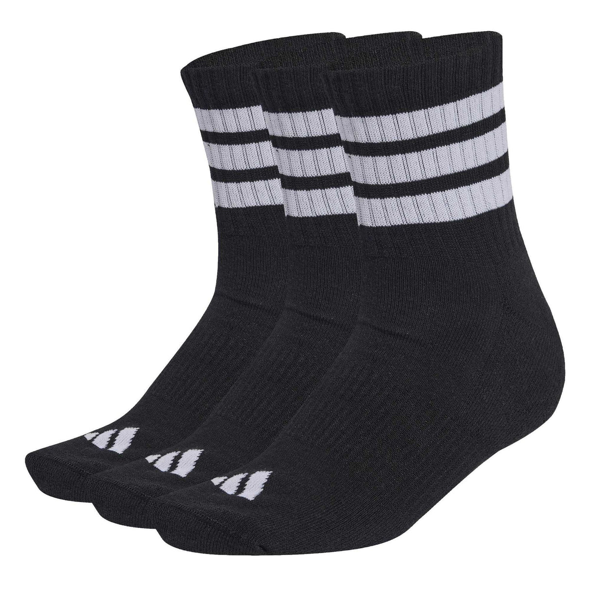 3 STRIPES CUSHIONED SPORTSWEAR MID CUT SOCKS 3 PAIR PACK - Runner