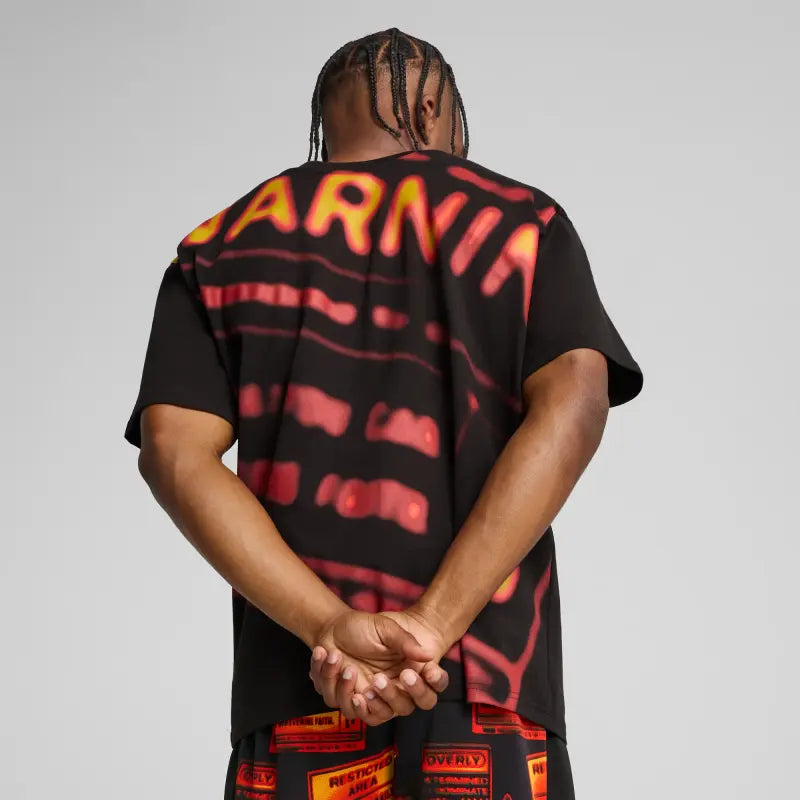 Scoot Caution Boxy Basketball Tee Men