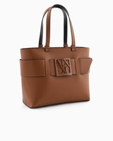 ARMANI EXCHANGE Medium shopper bag with tone-on-tone monogram AXB20