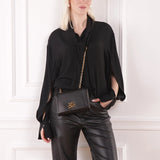 KARL LEGERFELD K/Autograph Sm Crossbody Black/Gold KB49