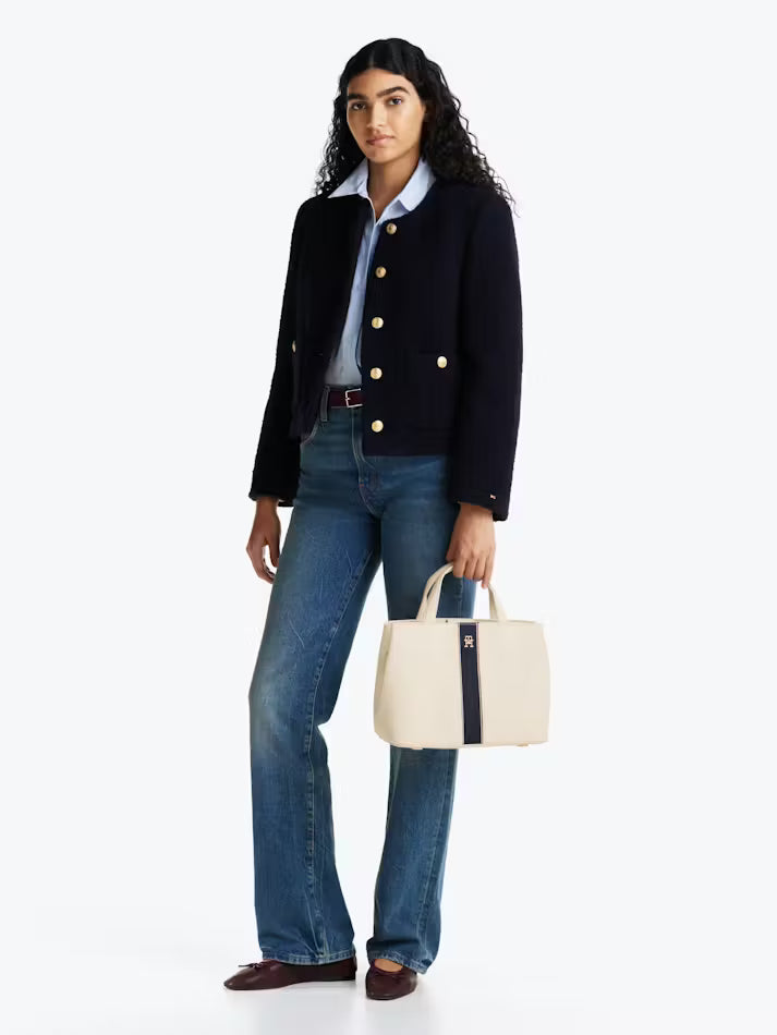 TOMMY HILFIGERMonogram Satchel Handbag TB145