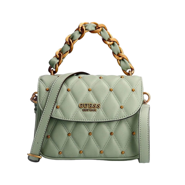 GUESS Triana Logo Detailed Shoulder Bag - OLIVE - GB17 - Runner