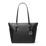 MICHAEL KORS Charlotte Signature Leather Top Zip Tote MK9