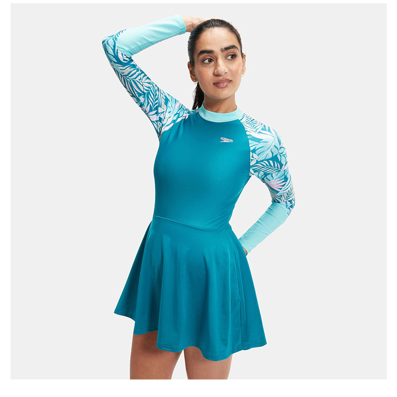 Womans Long Sleeve Swim Dress