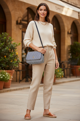 TOMMY HILFIGER Canvas Crossbody Shoulder Bag TB84