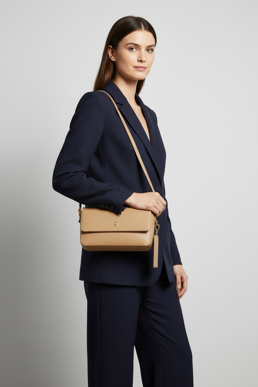 TOMMY HILFIGER Convertible crossbodytas met TH-monogram TB91